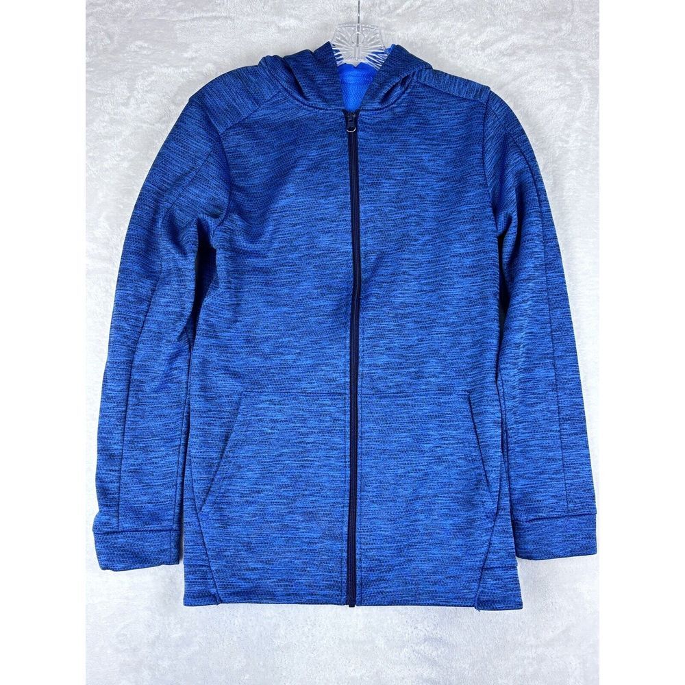 Champion Blue/Black Zip Up Pockets Hoodie Jacket Kids Size XL ( 16-18)